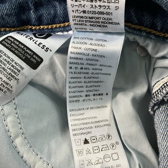 Levi’s 70's High Flare Jeans Womens 31 Blue Stretch Distressed Premium - Picture 8 of 11